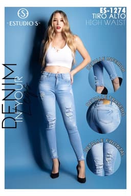 Pantalon Estudio S 1274 Tiro Alto 0