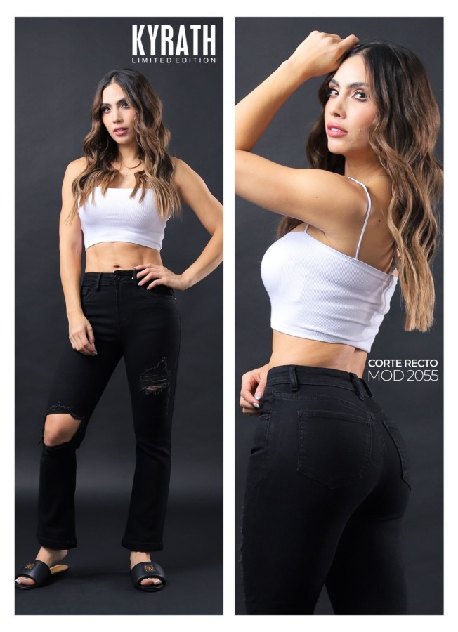 Pantalón Kyrath 2055 recto roto negro