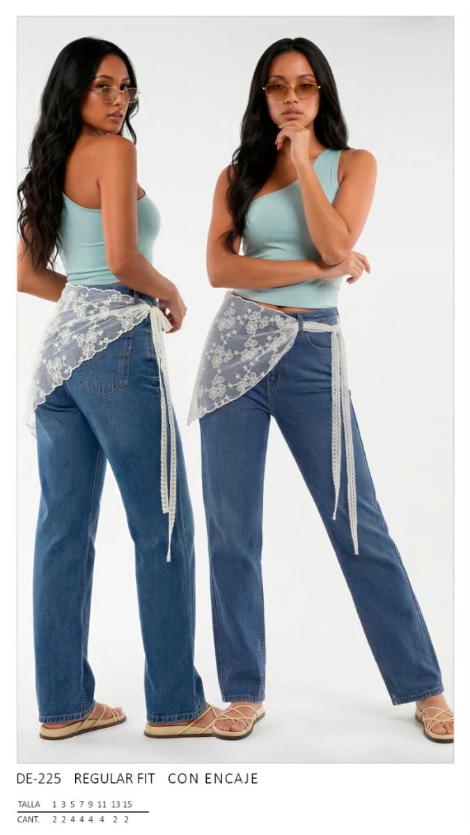 Pantalón Deezer 225 recto con encaje